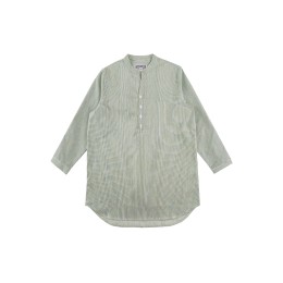 Order online for three-quarter sleeve shirt, men's green thin striped shirt, V-neck shirt, arc bottom, short front and long back design R403 Order online for three-quarter sleeve shirt, men's green thin striped shirt, V-neck shirt, arc bottom, short front and long back design R403